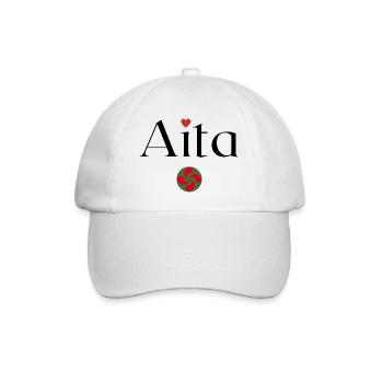Aita et Lauburu. Papa en Basque Fête des pères - Casquette classique - blanc/blanc - Devant