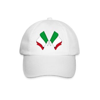 Flags of Italy crossed - Baseball Cap - white/white - Front