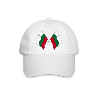 Two flags Bulgaria - Baseball Cap - white/white - Front