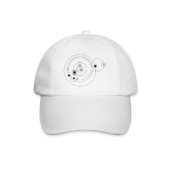 Système solaire uniquement (noir) - Casquette classique - blanc/blanc - Devant
