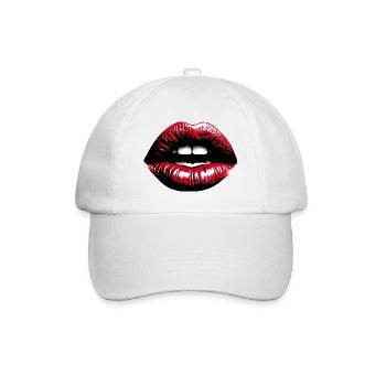 Rouge à lèvres rouge Contemplative Lips - Casquette classique - blanc/blanc - Devant
