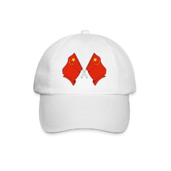 Two flags China - Baseball Cap - white/white - Front