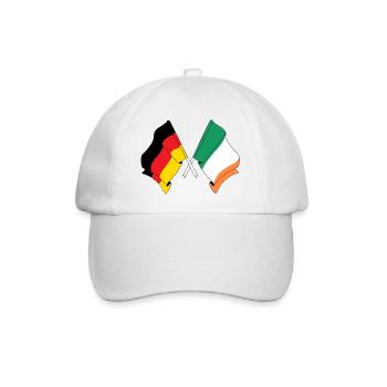 Flag of Germany and flag of Ireland - Baseball Cap - white/white - Front