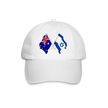 Flag of Australia and Flag of Israel - Baseball Cap - white/white - Front