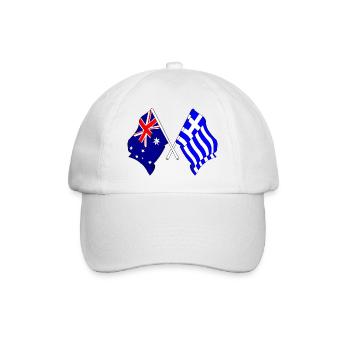 Drapeau de l’Australie et drapeau de la Grèce - Casquette classique - blanc/blanc - Devant