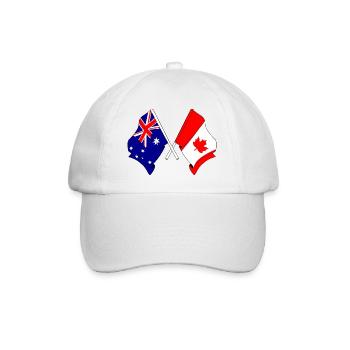 Flag of Australia and Canada flag - Baseball Cap - white/white - Front