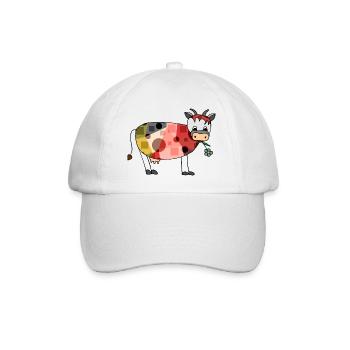 Cow - Baseball Cap - white/white - Front