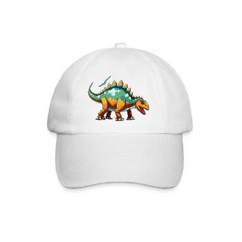 Friendly Stegosaurus - Baseball Cap - white/white - Front