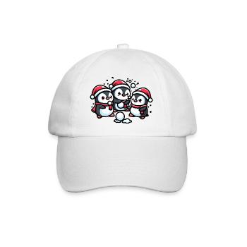 Adorable mignon pingouin père Noël chapeau boule de neige d’hiver fi - Casquette classique - blanc/blanc - Devant