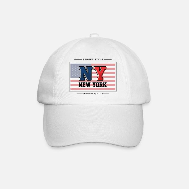 New York - Baseballkappe - Weiß/Weiß