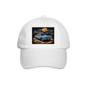 Police car - Baseball Cap - white/white - Front