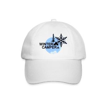 winter camping winter tents snow bivouac - Baseball Cap - white/white - Front
