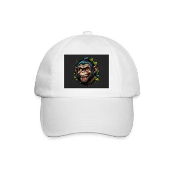 Monkey - Baseball Cap - white/white - Front