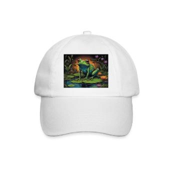 Frosch - Baseballkappe - Weiß/Weiß - Vorne