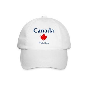White Rock - British Columbia - Canada - Kanada - Baseballkappe - Weiß/Weiß - Vorne