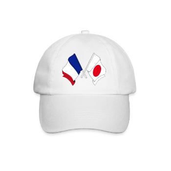 Drapeau de la France et drapeau du Japon - Casquette classique - blanc/blanc - Devant