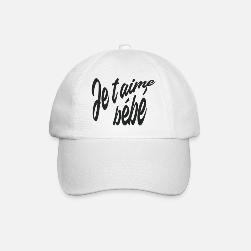 Je t'aime bébé - Casquette classique - blanc/blanc
