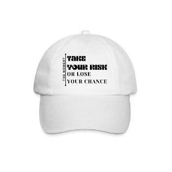 LE MOMENT : prenez votre risque, ou perdez votre chance - Casquette classique - blanc/blanc - Devant