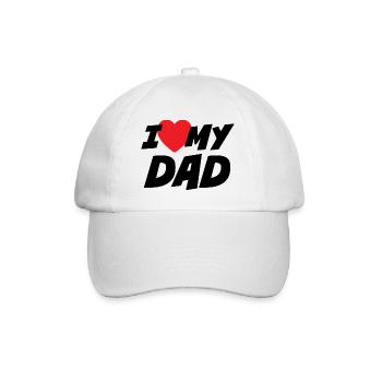 Ich liebe meinen Vater - Baseballkappe - Weiß/Weiß - Vorne