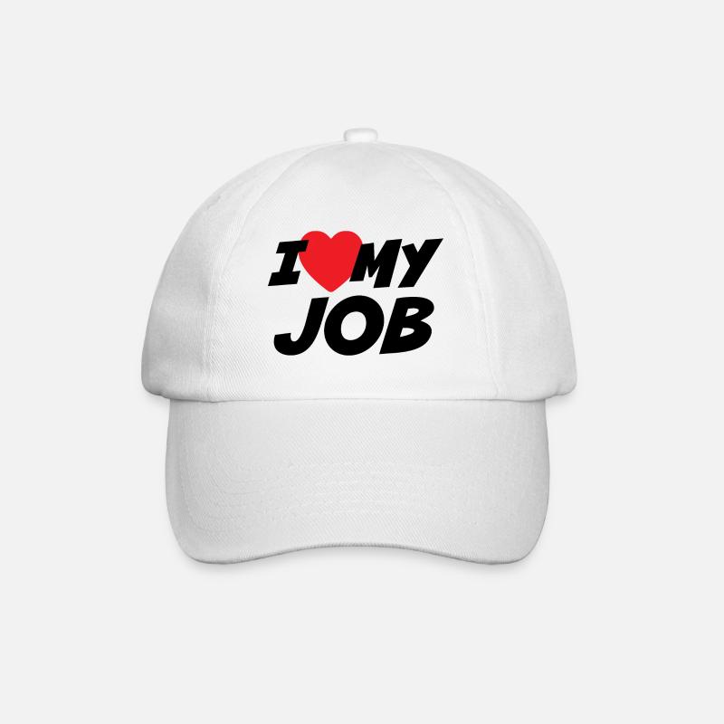 Ich liebe meinen Job - Baseballkappe - Weiß/Weiß