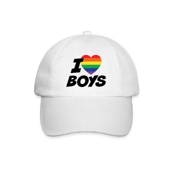 I Love Boys Pride - Casquette classique - blanc/blanc - Devant
