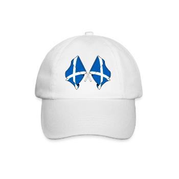 Two flags crossed of Scotland - Baseball Cap - white/white - Front