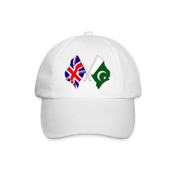 Flag of England and flag of Pakistan - Baseball Cap - white/white - Front