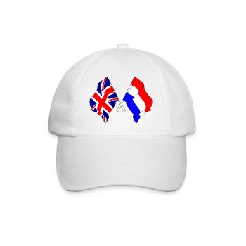 Flag of England and flag of the Netherlands - Baseball Cap - white/white - Front