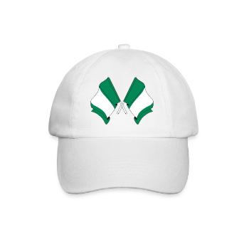 Two flags crossed of Nigeria - Baseball Cap - white/white - Front