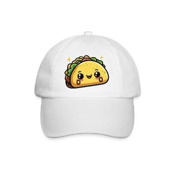Cute Kawaii Chibi Tacos 1 - Baseball Cap - white/white - Front
