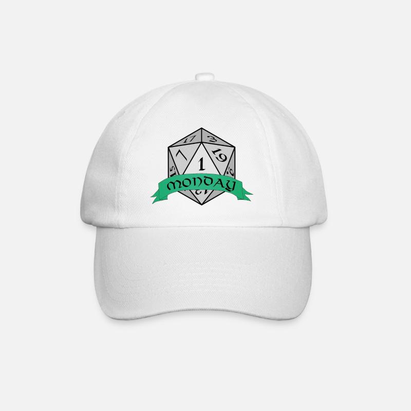 Montagswürfel-Emblem - Baseballkappe - Weiß/Weiß