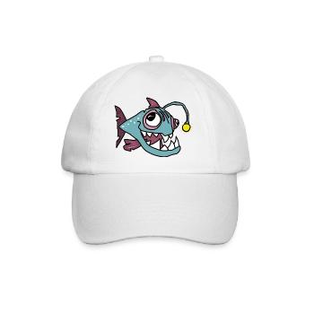 Anglerfisch - Baseballkappe - Weiß/Weiß - Vorne