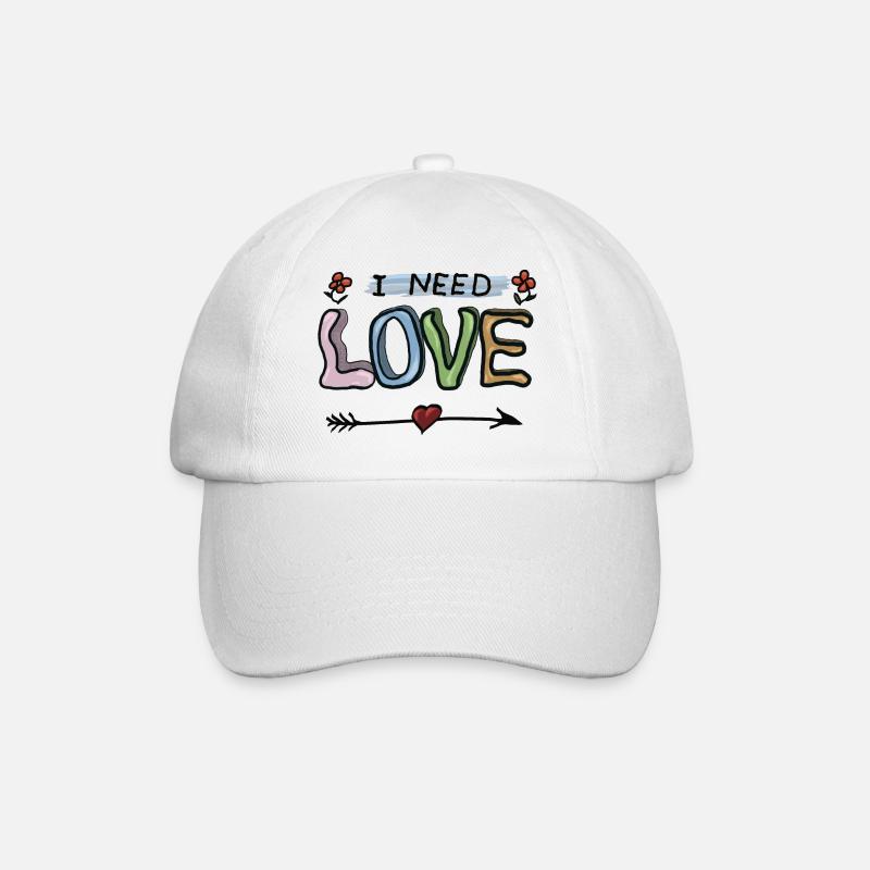 Love - Baseball Cap - white/white