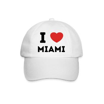 I Love Miami, États-Unis - Casquette classique - blanc/blanc - Devant
