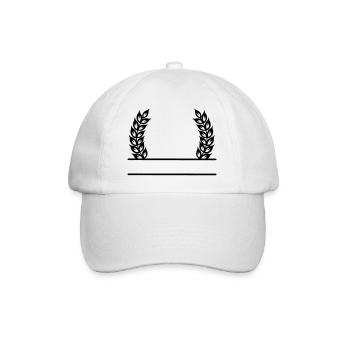 Grain Wreath Name Banner - Baseball Cap - white/white - Front