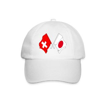 Drapeau de la Suisse et drapeau du Japon - Casquette classique - blanc/blanc - Devant