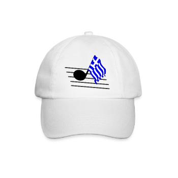 Flag music tone flag Greece - Baseball Cap - white/white - Front