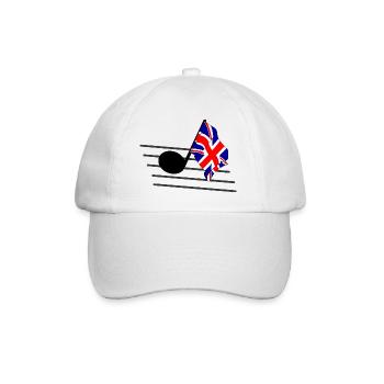 Flag music tone flag Great Britain - Baseball Cap - white/white - Front