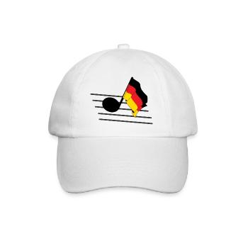 Drapeau de tonalité de musique drapeau Allemagne - Casquette classique - blanc/blanc - Devant