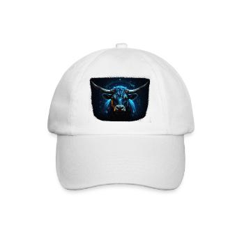 Sternzeichen Stier - Baseballkappe - Weiß/Weiß - Vorne