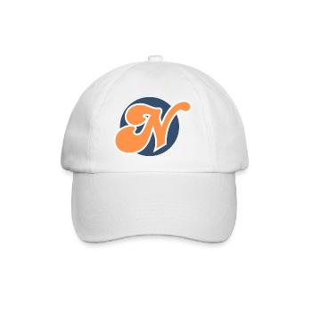 Letter n orange sport - Baseball Cap - white/white - Front