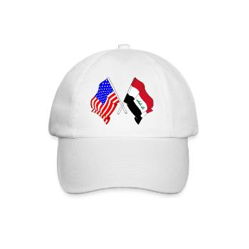 Drapeau des États-Unis et drapeau de l’Irak - Casquette classique - blanc/blanc - Devant