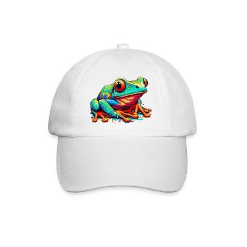 Frog - Baseball Cap - white/white - Front