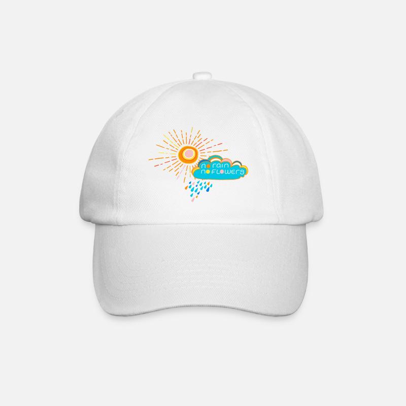 Pas de pluie, pas de fleurs - Casquette classique - blanc/blanc