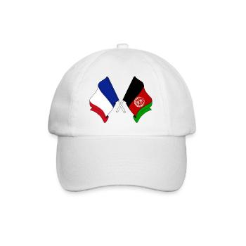 Drapeau de la France et de l’Afghanistan - Casquette classique - blanc/blanc - Devant