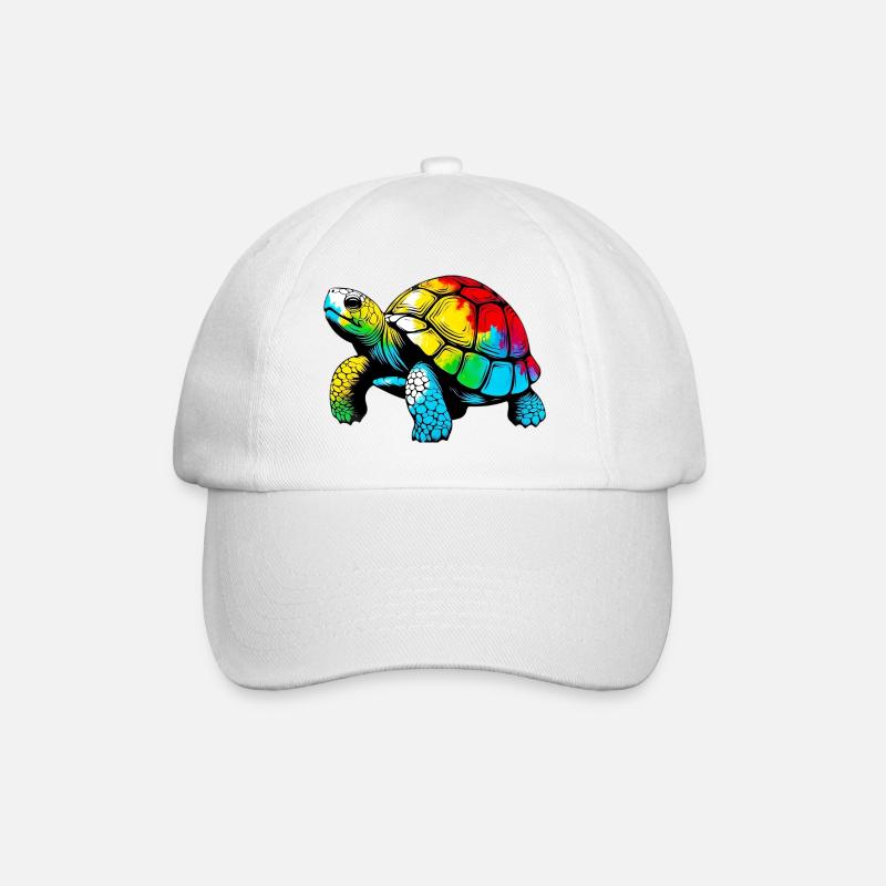 Schildkröte - Baseballkappe - Weiß/Weiß