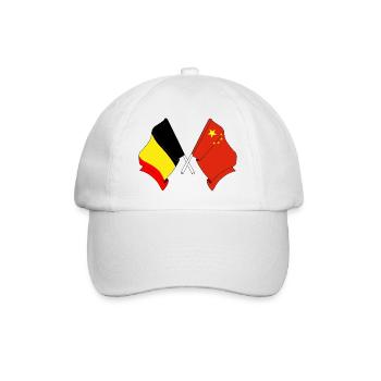 Drapeau Belgique Drapeau Chine - Casquette classique - blanc/blanc - Devant