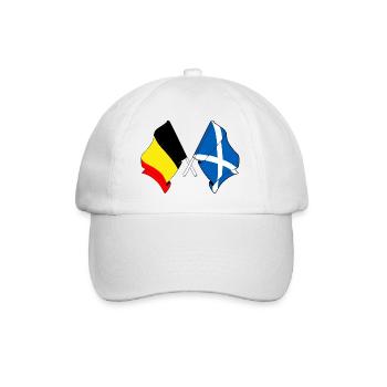 Drapeau de la Belgique, drapeau de l’Écosse - Casquette classique - blanc/blanc - Devant