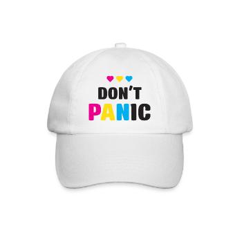 LGBT Pride Month - Keine Panik - Baseballkappe - Weiß/Weiß - Vorne