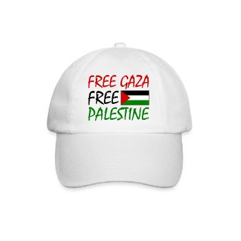Free gaza Free palestine - Casquette classique - blanc/blanc - Devant